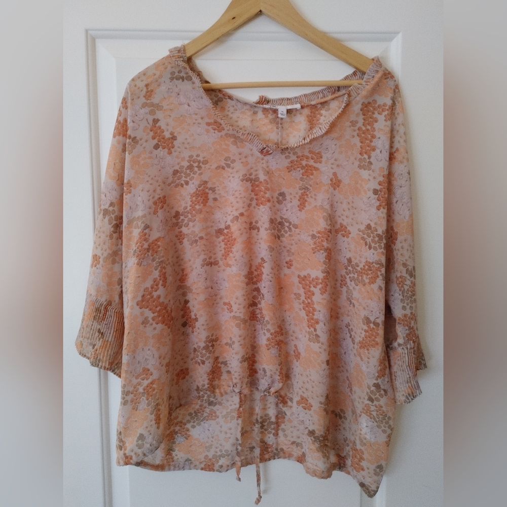 DR2 Flowy Floral Boho Top ~ Size XL